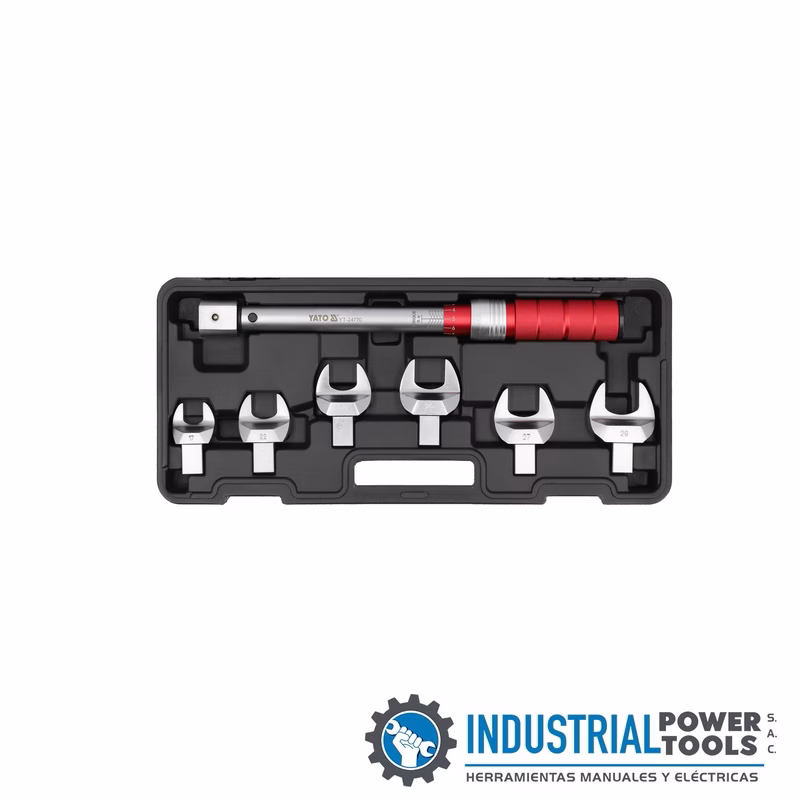 TORQUIMETRO CABEZAS INTERCAMB.14x18MM – 7PCS 17-29MM 10-100NM YT-24770 YATO
